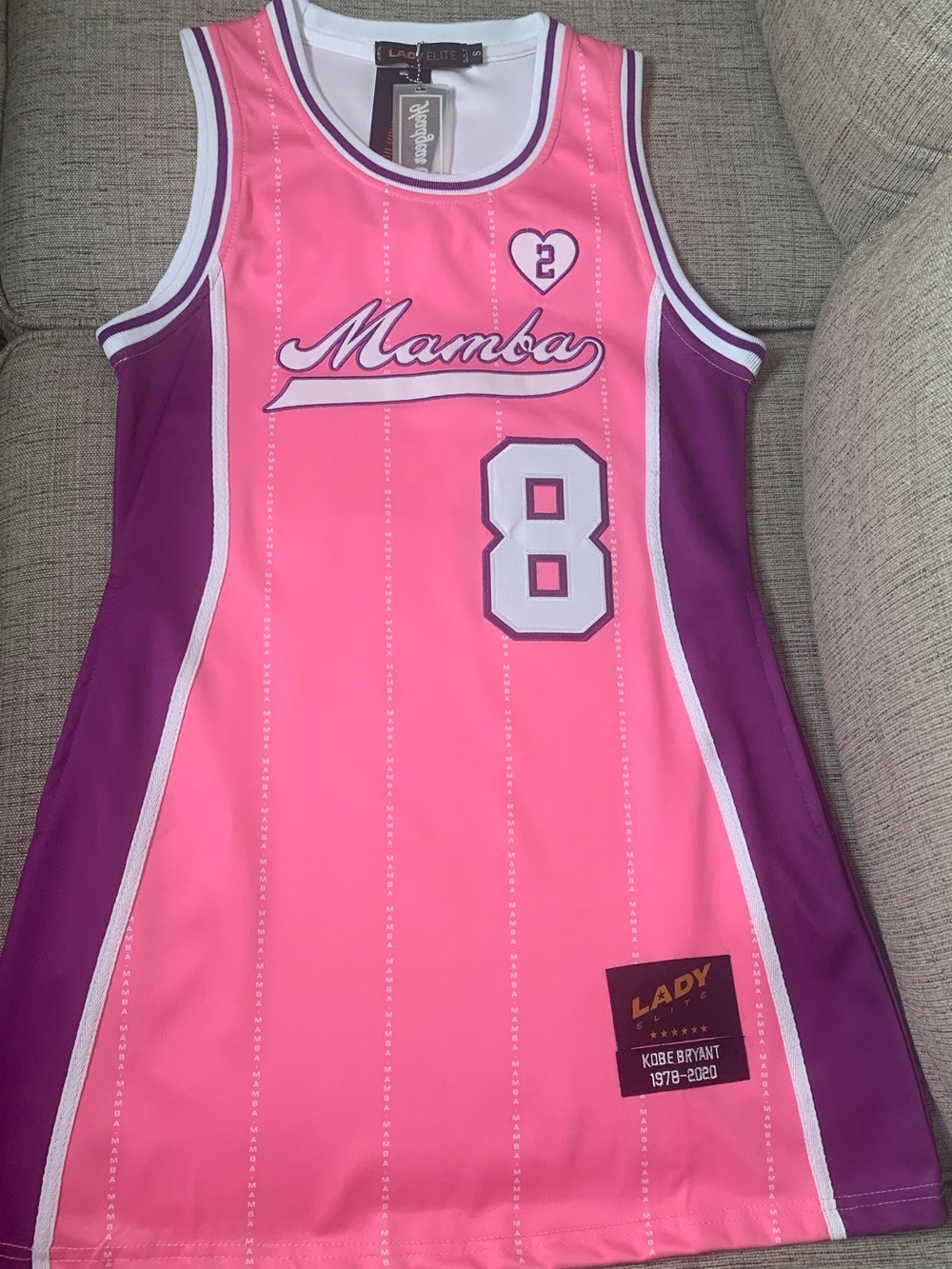 NWT HEADGEAR CLASSICS Lady Elite Mamba Jersey Dress in Pink, Size Small
